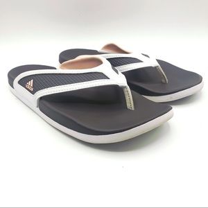 adidas gray thong flip flop